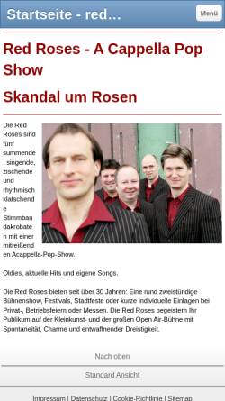 Vorschau der mobilen Webseite redroseslive.jimdo.com, Red Roses