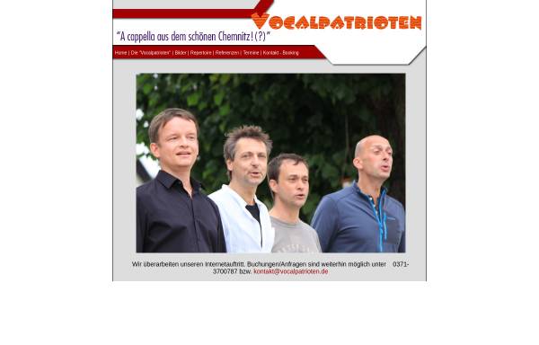 Vorschau von www.vocalpatrioten.de, Die Vocalpatrioten