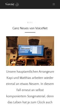 Vorschau der mobilen Webseite www.voicenet-acapella.de, VoiceNet