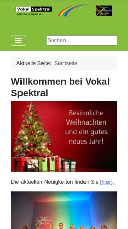 Vorschau der mobilen Webseite www.vokalspektral.de, Vokal Spektral