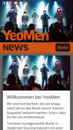Vorschau der mobilen Webseite www.yeomen.de, YeoMen