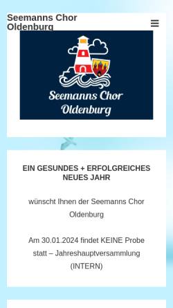 Vorschau der mobilen Webseite www.seemannschoroldenburg.de, Seemann's Chor Oldenburg e.V.