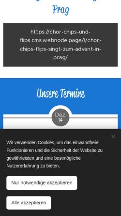Vorschau der mobilen Webseite www.chor-chips-und-flips.de, Chips und Flips, Pfullendorf