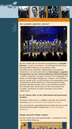 Vorschau der mobilen Webseite www.doncamillo-chor.de, Jugendchor Don Camillo, München