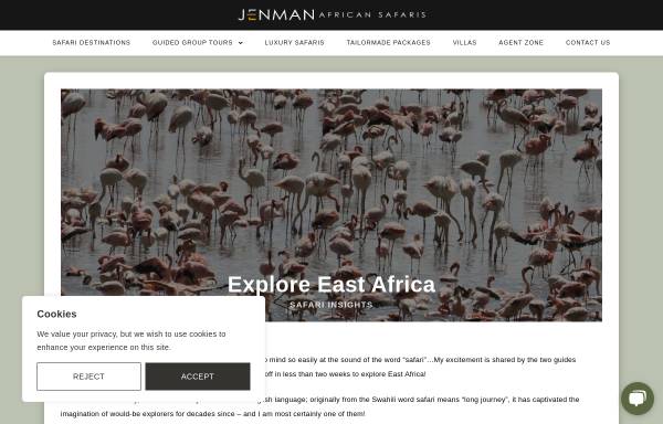 Vorschau von www.jenmansafaris.com, Jenman African Safaris