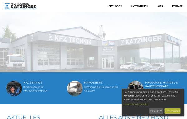 Vorschau von www.katzinger.at, KFZ Technik und Truck-Center Katzinger