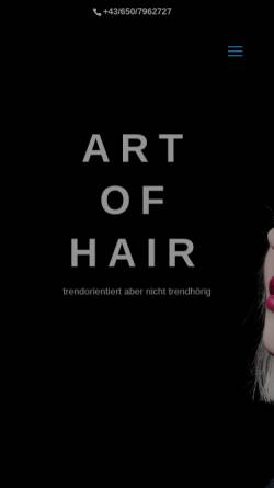 Vorschau der mobilen Webseite www.art-of-hair.at, Art of Hair
