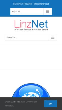 Vorschau der mobilen Webseite www.linznet.at, LinzNet
