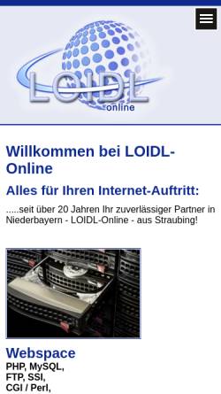 Vorschau der mobilen Webseite www.loidlweb.de, Loidl - Online Internetserviceprovider