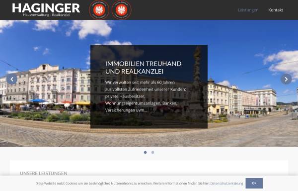 Vorschau von haginger.at, Immobilientreuhand Haginger GesmbH & Co. KG