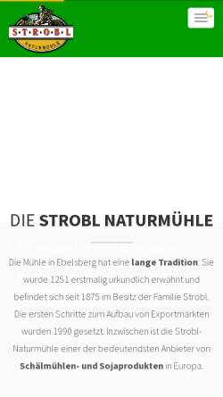 Vorschau der mobilen Webseite strobl-naturmuehle.com, Naturmühle Strobl
