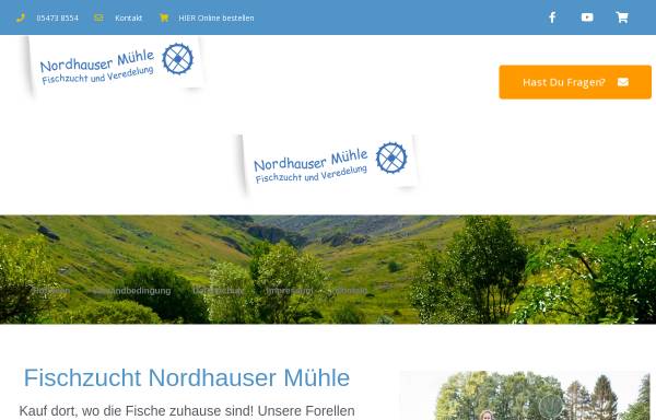 Vorschau von www.fischzucht-nordhausermuehle.de, Fischzucht und Fischveredelung - Nordhauser Mühle