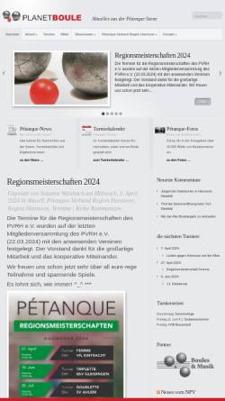 Vorschau der mobilen Webseite www.planetboule.de, Boule Compagnie OHZ
