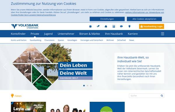 Vorschau von www.weiz.volksbank.at, Volksbank Weiz