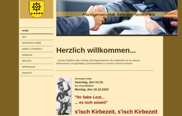 Vorschau von www.akv-kemnat.de, Arbeitsgemeinschaft Kemnater Vereine