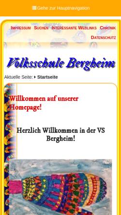 Vorschau der mobilen Webseite www.vs-bergheim.salzburg.at, Volksschule