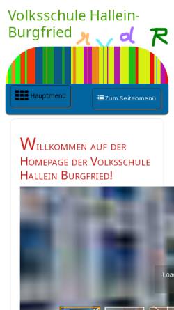 Vorschau der mobilen Webseite www.vs-hallein-burgfried.salzburg.at, Volksschule Hallein Burgfried