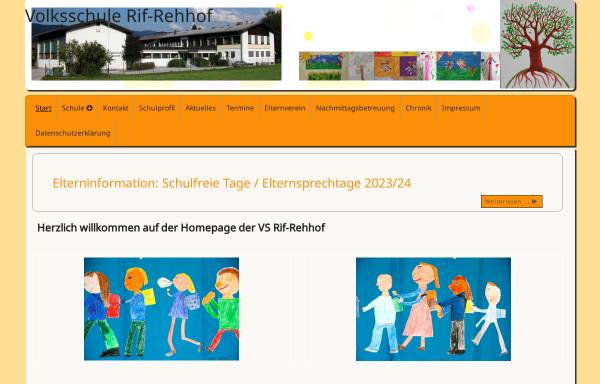 Vorschau von www.vs-rif-rehhof.salzburg.at, Volksschule Hallein Rif-Rehhof
