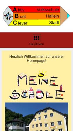 Vorschau der mobilen Webseite www.vs-hallein-stadt.salzburg.at, Volksschule Hallein Stadt