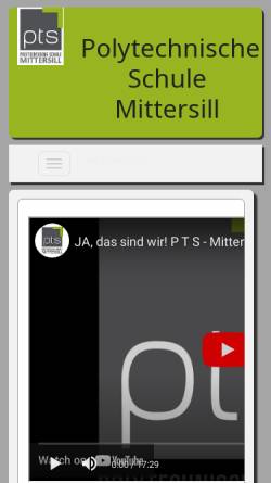 Vorschau der mobilen Webseite www.pts-mittersill.salzburg.at, Polytechnische Schule