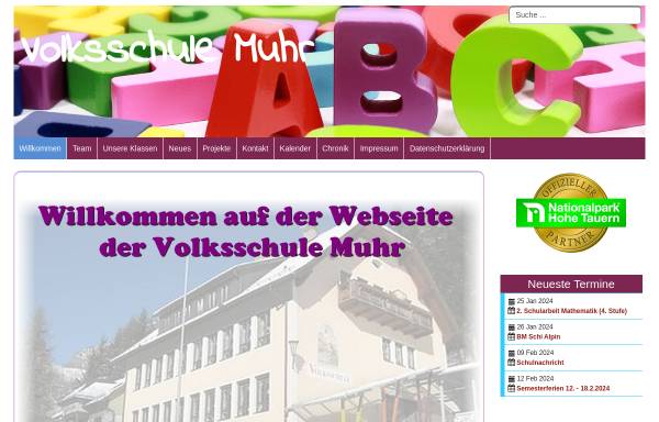 Vorschau von www.vs-muhr.salzburg.at, Volksschule