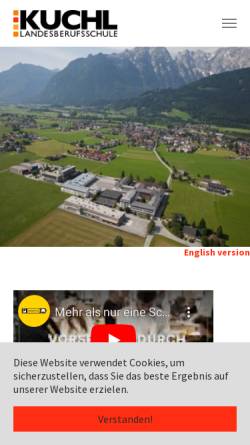 Vorschau der mobilen Webseite www.lbs-kuchl.salzburg.at, Landesberufsschule Kuchl