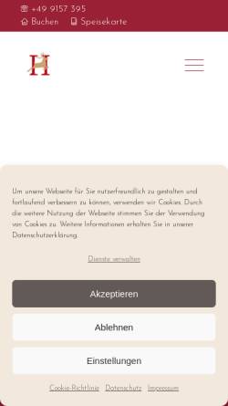 Vorschau der mobilen Webseite www.braunerhirsch.com, Hotel Brauner Hirsch
