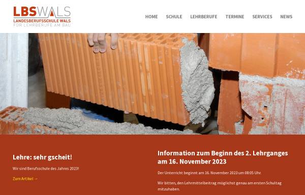 Vorschau von www.lbs-wals.salzburg.at, Landesberufsschule Wals