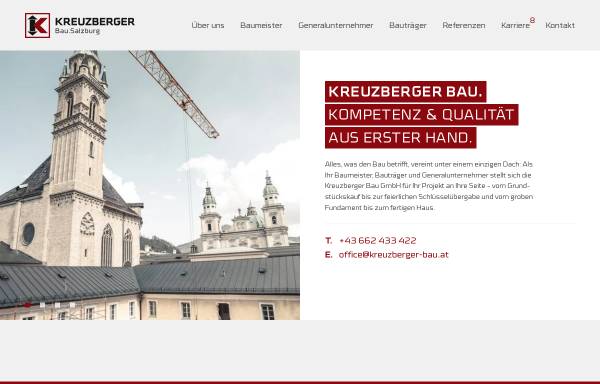 Vorschau von www.kreuzberger-bau.at, Kreuzberger Bau GmbH