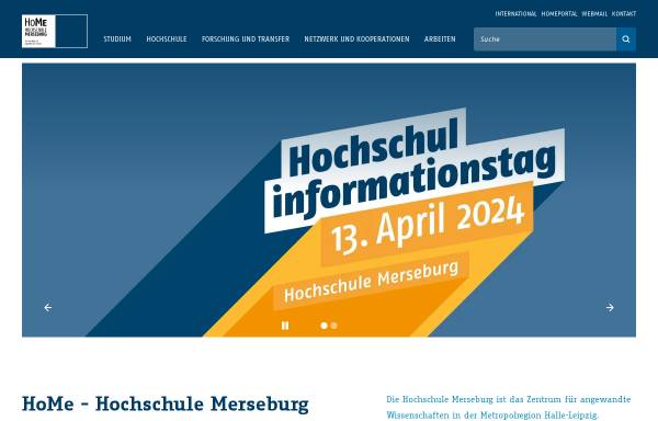 Vorschau von www.hs-merseburg.de, Hochschule Merseburg