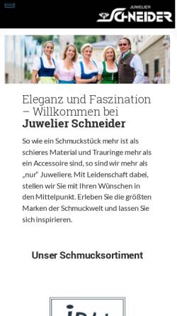 Vorschau der mobilen Webseite www.juwelier-schneider.at, Juwelier Schneider