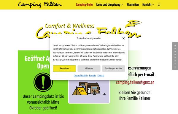 Vorschau von www.camping-falken.com, Camping Falken