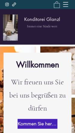 Vorschau der mobilen Webseite www.konditorei-glanzl.at, City Cafe - Gerhard Glanzl GmbH
