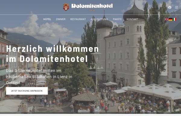Vorschau von www.dolomitenhotel.at, Dolomitenhotel - Fam. Günther Wachtlechner