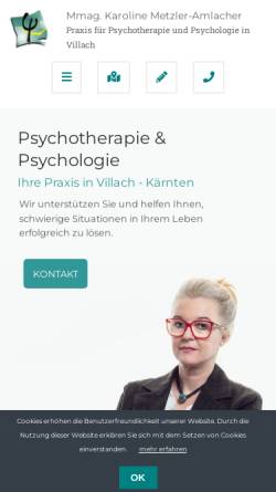 Vorschau der mobilen Webseite www.psychologin.co.at, Psychologische Praxis Karoline Ukobitz