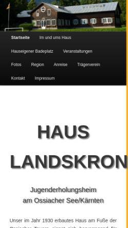 Vorschau der mobilen Webseite www.hauslandskron.at, Haus Landskron