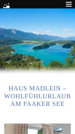 Vorschau der mobilen Webseite www.haus-madlein.com, Haus Madlein