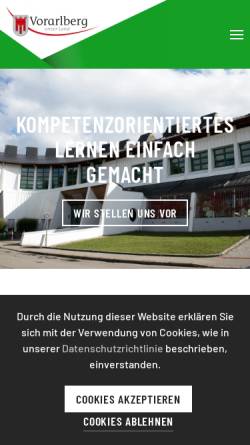 Vorschau der mobilen Webseite www.lbsbr3.snv.at, Landesberufsschule Bregenz 3