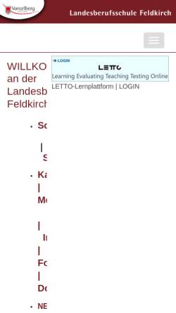 Vorschau der mobilen Webseite lbsfe1.snv.at, Landesberufsschule Feldkirch