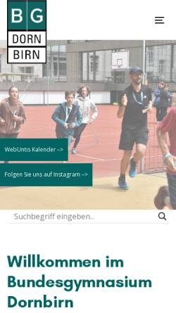 Vorschau der mobilen Webseite www.bgdornbirn.at, Bundesgymnasium Dornbirn