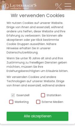 Vorschau der mobilen Webseite www.laudersbach.at, Laudersbach, der Gasthof