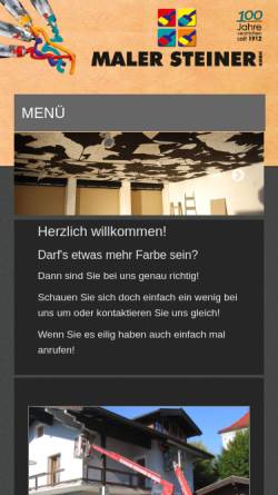 Vorschau der mobilen Webseite www.maler-steiner.at, Maler Steiner
