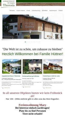 Vorschau der mobilen Webseite www.haus-theresia.at, Haus Theresia