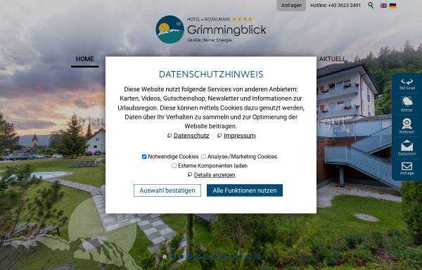 Vorschau von www.hotelgrimmingblick.at, Hotel Grimmingblick