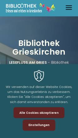 Vorschau der mobilen Webseite grieskirchen.bvoe.at, Bücherei Grieskirchen