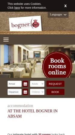 Vorschau der mobilen Webseite www.hotel-bogner.at, Hotel Landgasthof Bogner