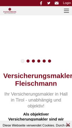 Vorschau der mobilen Webseite www.pflanzner-fleischmann-oeg.at, Versicherungsmakler Pflanzner & Fleischmann OEG