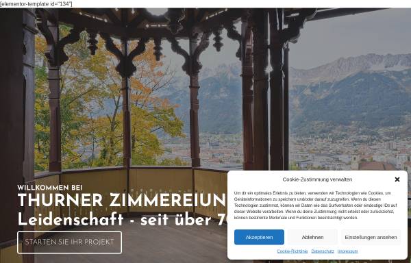 Vorschau von www.zimmerei-thurner.at, Zimmereiunternehmen Thurner