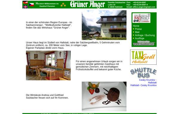 Vorschau von anger.hallstatt.net, Gasthof Pension Grüner Anger
