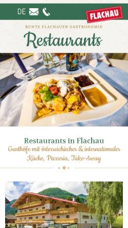 Vorschau der mobilen Webseite www.restaurant-flachau.at, Restaurants in Flachau